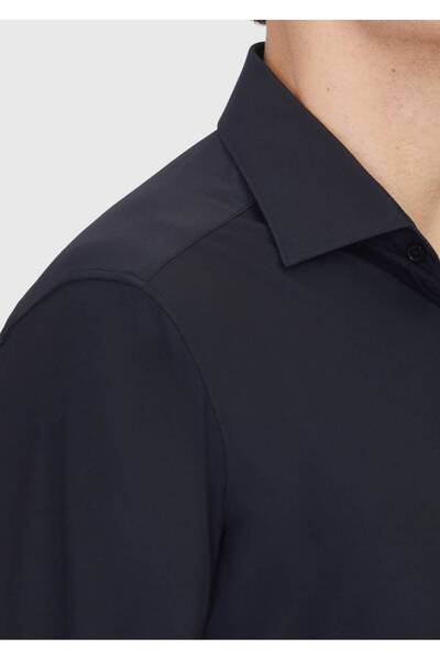 Ramsey Black Plain Regular Fit Woven Classic Shirt