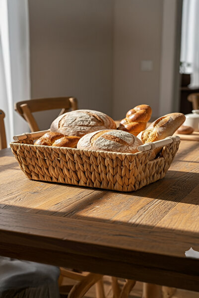 Home سلة تيرونا المستطيلة متعددة الأغراض المصنوعة من الخيزران - سلة للخبز والفواكه والمناشف والتنظيم