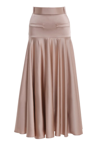 Keikei Pudra Saten Uzun Etek