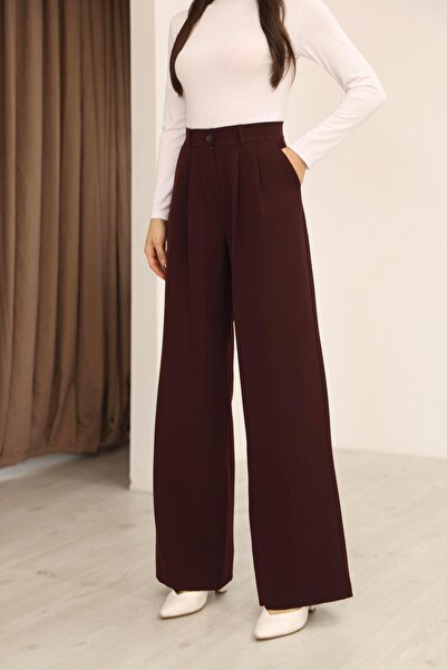 Hazel Women's Cherry High Waist Palazzo Pants