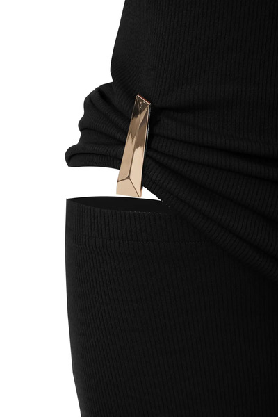 Keikei Siyah Uzun Kol Kısa Elbise