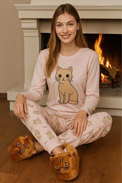 MARKABONİ Παιδικά μαλακά παπούτσια για το σπίτι με φιγούρες ζώων και γατών