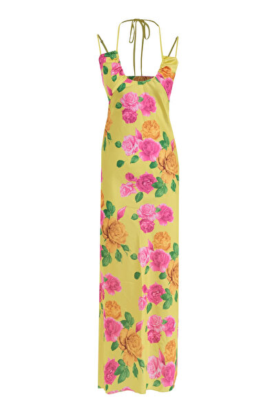 Keikei Saten Kolsuz Orta Boy Elbise