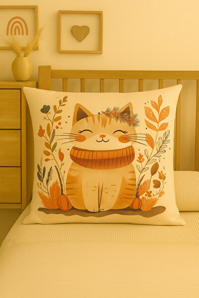 ALAMODECOR Çocuk Odası Çift Taraflı Dijital Baskılı Tekli Kırlent Kılıfı