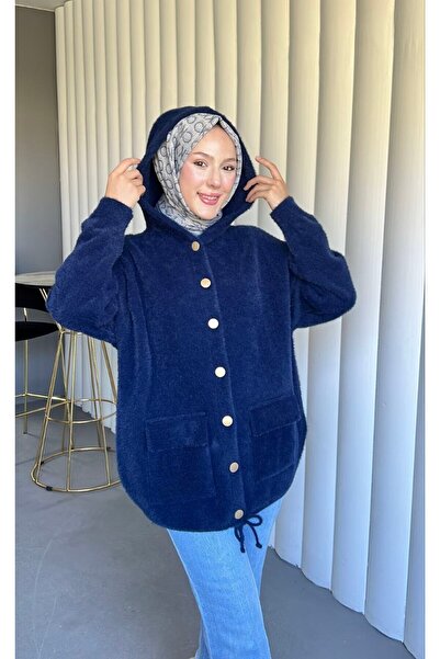 Queensland K-Women's Oversized Hooded Long Sleeve Knitwear Cardigan