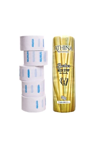 Athina Rola hartie grofata de frizerie, guler hartie x 5 buc, culoare alba, A...