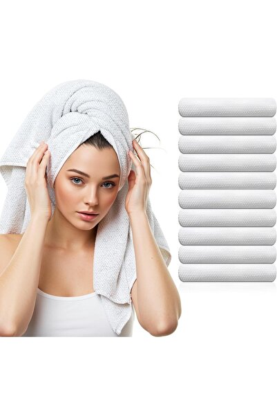 4basix عبوة من 5 مناشف حمام سريعة الجفاف للاستخدام مرة واحدة للسفر (70×140 سم)