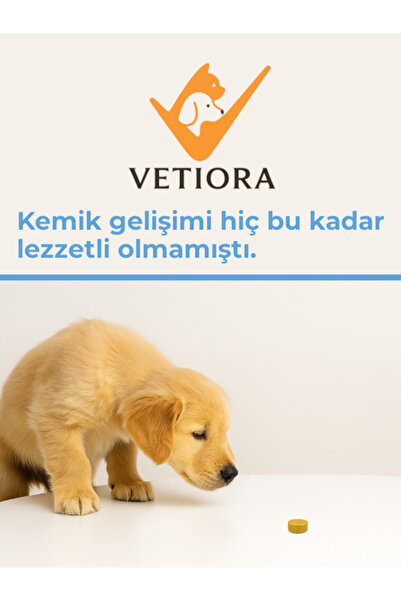 VETIORA Köpeklerde Kemik Gelişimi için Kalsiyum, Magnezyum ve Fosfor. Ödül Maması Formunda, 150 gr