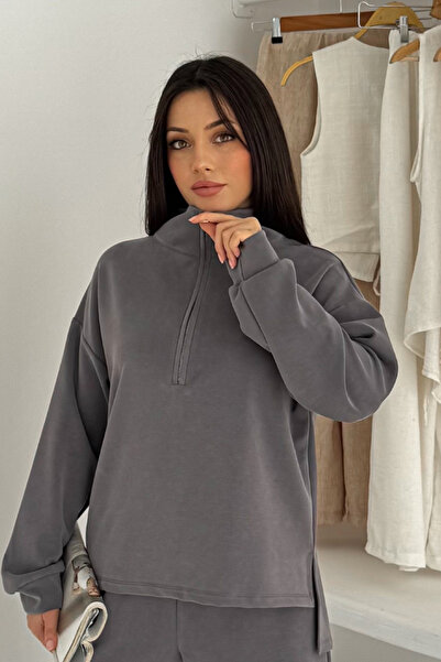 Balenbi Premium Modal Fabric Half Zipper Women's Sweatshirt 1114