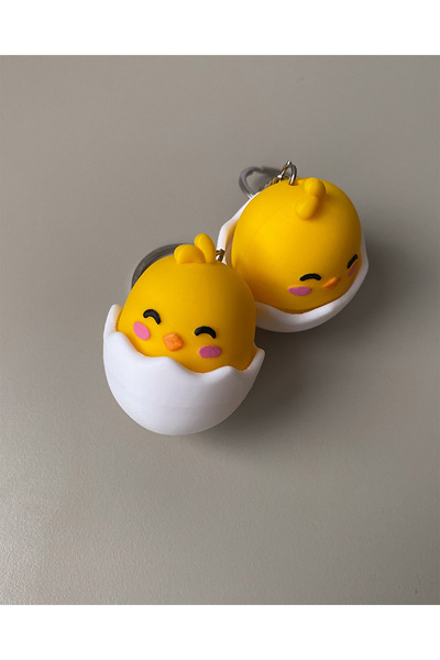 Figuva Chick Keychain - Clickable Stress Relief Cute Chick - Bag Ornament Charm - Single
