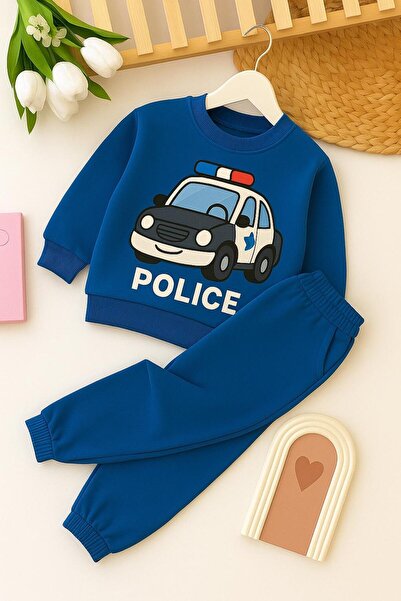 MODA Παιδικό Σετ Φόρμας με Στάμπα Αυτοκίνητο Αστυνομίας