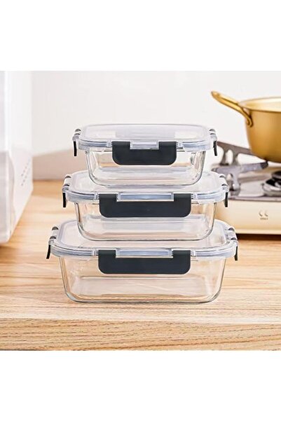 Generic Glass Food Storage Containers, Airtight Food Storage Container with Lids, 3PCS Meal Prep Containers