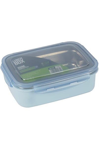 Generic 850ml Lunch Box RF12187 with Stainless Steel Spoon Plastic Body, Rect...