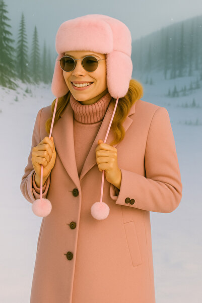 Netodak Pompon Lace-Up, Ultra Warm Ushanka Pompon Women's Faux Fur Pompom Win...