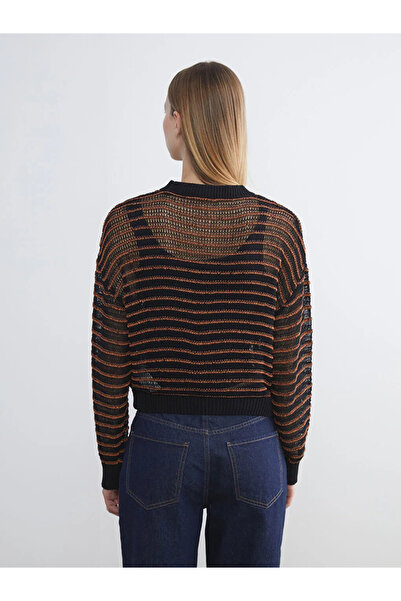 LC Waikiki Crew Neck Striped Women's Knitwear Sweater