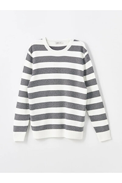 LC Waikiki Ανδρικό πλεκτό πουλόβερ με μακρυμάνικο λαιμόκοψη