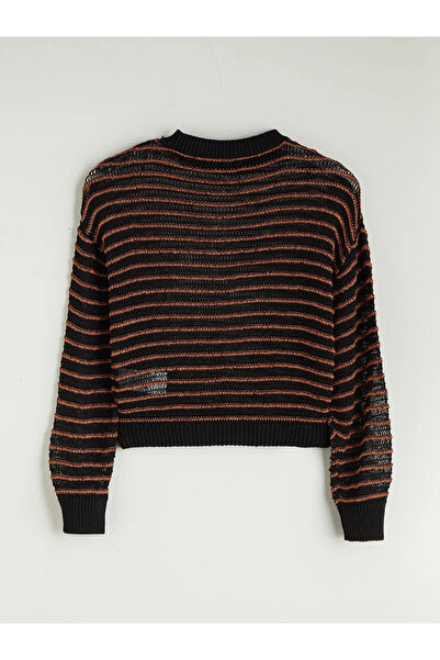 LC Waikiki Crew Neck Striped Women's Knitwear Sweater