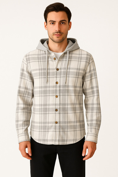 DağdevirenTkstl Unisex Kapüşonlu Oduncu Gömleği