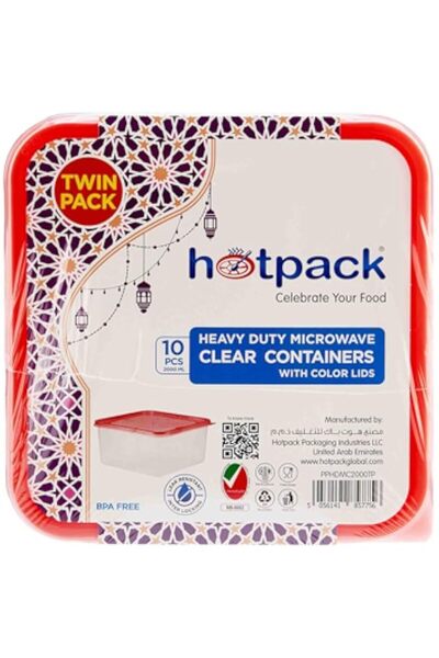 Generic HD MICROWAVE CONTAINER 2000ML 5PCSX2 TWINPACK 6PKTS
