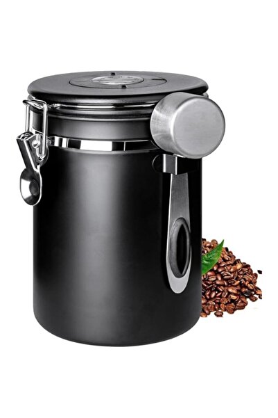 Generic Coffee Canister with Airtight Lid, 2.8L, 95 fl oz, Stainless Steel Air Tight Lid Container with Dat
