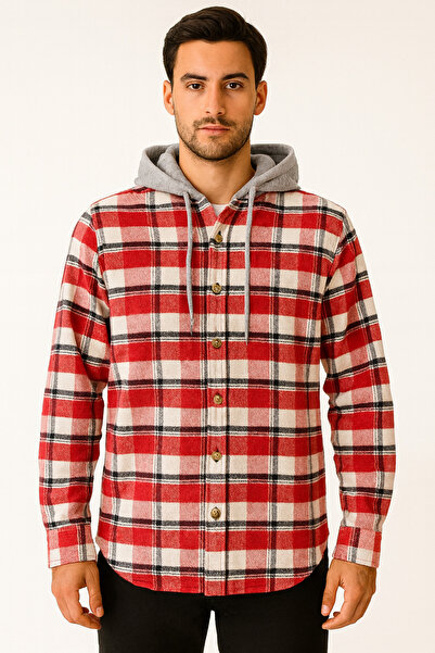 DağdevirenTkstl Unisex Kapüşonlu Oduncu Gömleği