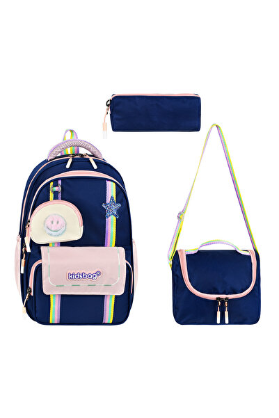 QİELL Rucsac pentru școala primară pentru fete, cu broderie detaliată, mini p...