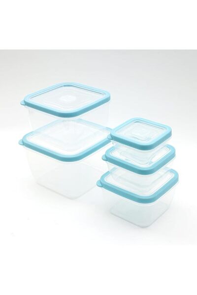 Generic HOMEPRO Better Value for Better Living Home Pro Set of 5 Food Container Square Shape 0.33L, 0.63L,