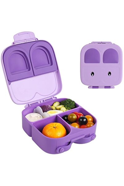 Generic JZS Bento Lunch Box with 3 Compartments, Ideal Leak-Proof Bento Box for Kids, for On-the-Go Meals B
