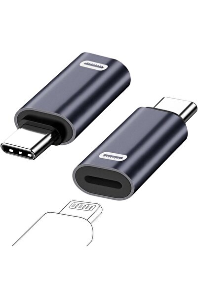First pro AreMe - محول من USB-C ذكر إلى Lightning أنثى (رمادي غامق)