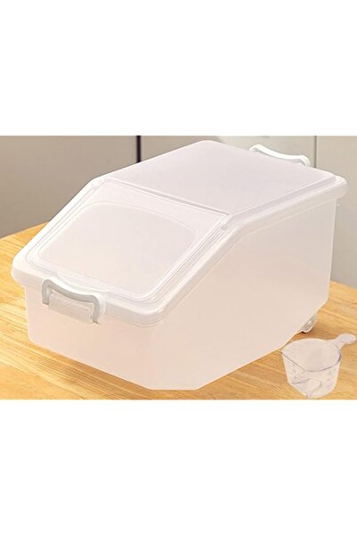 Generic حاوية تخزين أرز بريميفاي سعة 5 كجم - حاوية تخزين طعام بغطاء، بلاستيك خالٍ من مادة BPA، حبوب كبيرة