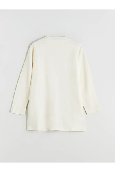 LC Waikiki طاقم الرقبة سترة تريكو المرأة كبيرة الحجم