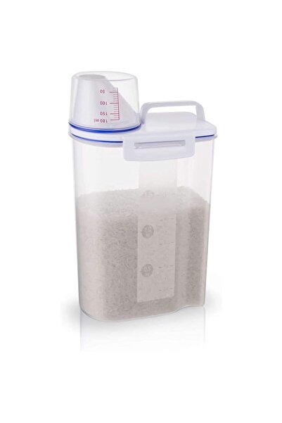 Generic LA FIESTA Rice Storage Container 2L - Airtight Food Storage Container with Measuring Cup, BPA Free