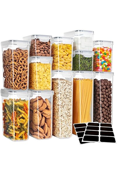 Generic 12 Pack Airtight Food Storage Container Set for Pantry Organization |...