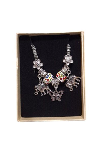 Vision XXI Brățară Mărțișor Model Pandora Metal Argintiu cu Pietre Multicolor...