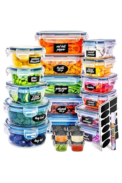Generic Living Ease 24-piece Food storage Containers Set with Lids, Plastic L...