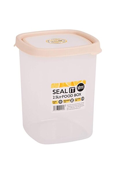 Generic Wham Seal It Square Food Box, Cream - 2500 Ml - Clear/Cream