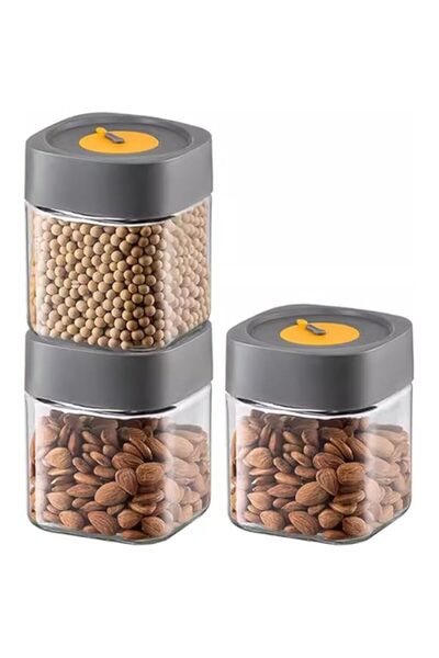 Generic 750ML Airtight Glass Storage Containers, 3 Pack Storage Containers wi...