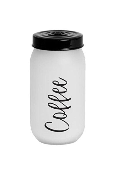 Generic Solmazer Herevin 1-Liter Decorated Glass Jar - Stylish ICE Color-Painted Coffee Canister for Freshn