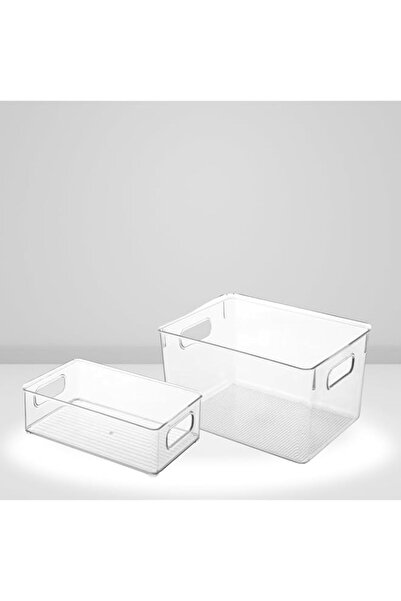 Generic Spark It Home Multi Use Organizer Clear Plastic Storage Container Bins, Built in Handles, BPA Free,