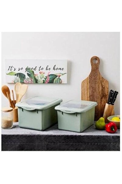 Generic HALAMODO Nordic Plastic Grain Dispenser Storage Box Kitchen Rice Bucket Grain Container Storage Tan