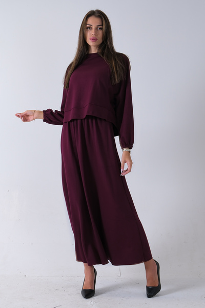 Feminist Önü Yarasakol Etekli Takım Mürdüm 31040702