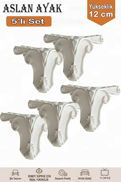 İMT AKSESUAR ASLAN AYAK (12 CM) Mobilya Tv Ünitesi Kosol Dolap Komidin Genç v...