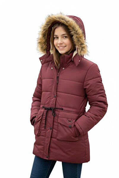 BAGLAN Κοριτσίστικο παλτό με κουκούλα BS-2022