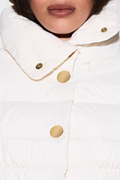 Armani Exchange Quilted Regular Fit Mock Neck Button Coat Coat Xw000653 Af15984 U1003