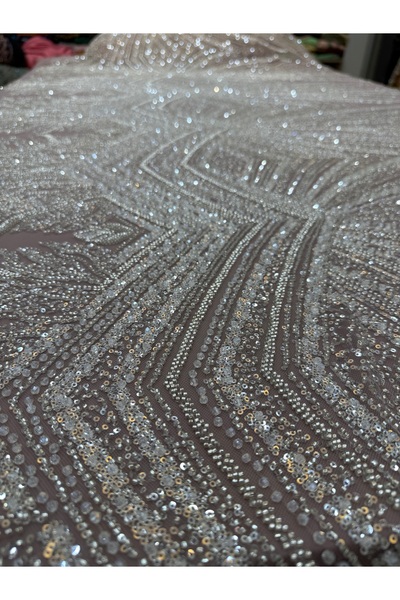 OsmanKumaşDantel Taş boncuk payet işlemeli dantel (100x150cm)