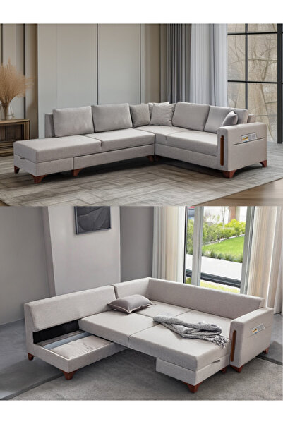 DİAVSE EV & YAŞAM Livya Köşe Koltuk Takımı Krem