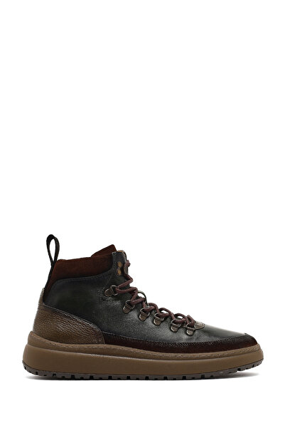 Derimod Erkek Yeşil Bağcıklı Kalın Tabanlı Deri Spor Bot 25WFD795014