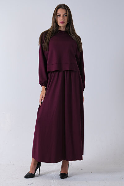 Feminist Önü Yarasakol Etekli Takım Mürdüm 31040702