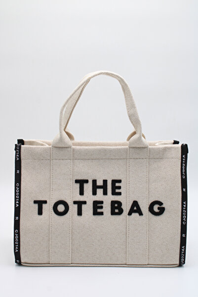 LASSO Women's Cream Medium Size Organic Canvas Zipper Closure Inner Pocket Column Strap Hand, Arm and Shoulder Bag