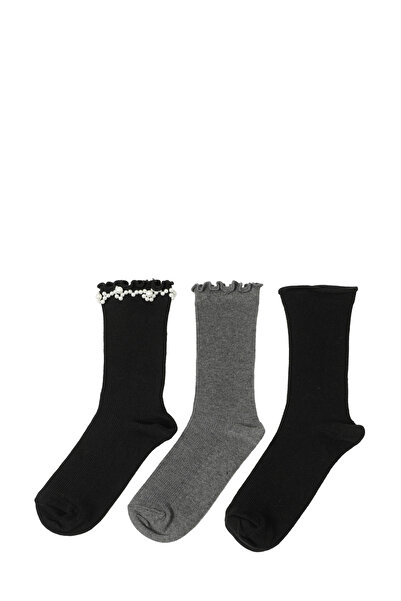 Polaris INCI 3 LU SKT-W 5PR Siyah Kadın Soket Çorap